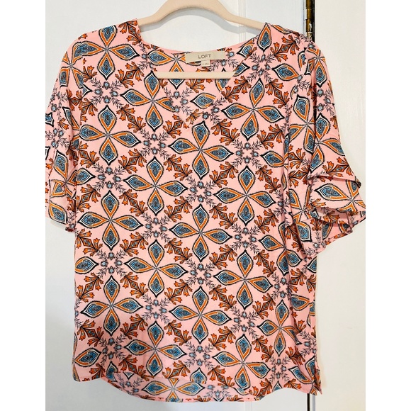LOFT Patterned Blouse - Picture 1 of 4